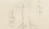 Alberto Giacometti Sculptures dans l’atelier